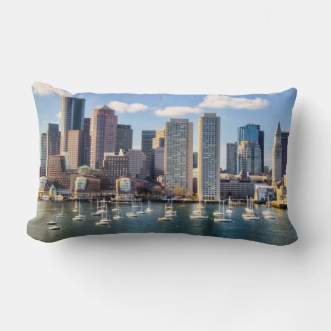 Boston skyline van waterfront kussen (Voorkant)
