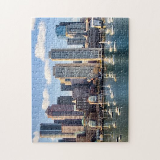 Boston skyline van waterfront legpuzzel (Verticaal)