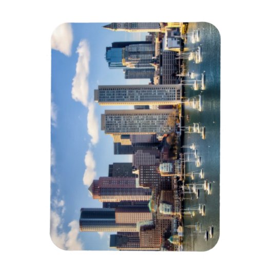 Boston skyline van waterfront magneet (Verticaal)