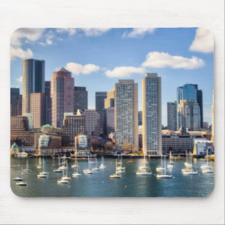 Boston skyline van waterfront muismat