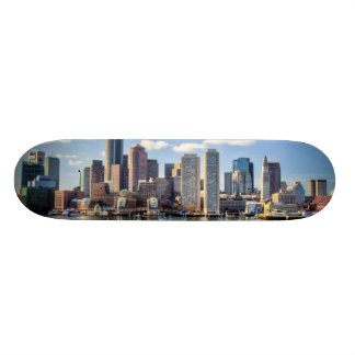 Boston skyline van waterfront persoonlijk skateboard