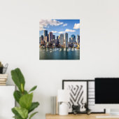 Boston skyline van waterfront poster (Thuiskantoor)