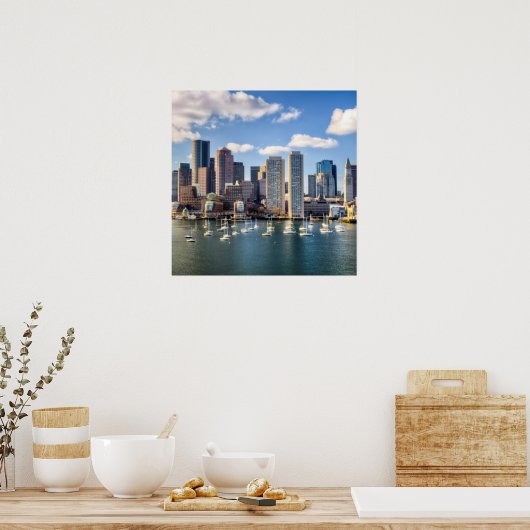 Boston skyline van waterfront poster (Keuken)