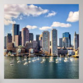 Boston skyline van waterfront poster (Voorkant)