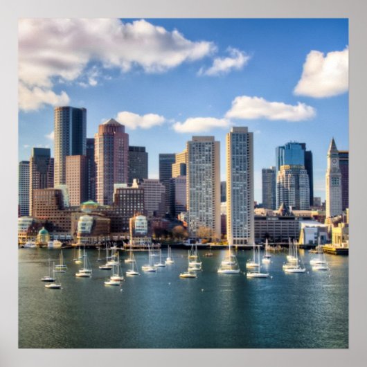 Boston skyline van waterfront poster (Voorkant)