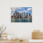 Boston skyline van waterfront poster (Keuken)