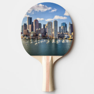 Boston skyline van waterfront tafeltennisbatje