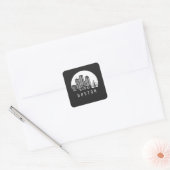 Boston Skyline Vierkante Sticker (Envelop)