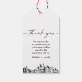 Boston Skyline Wedding Welcome Bag Label Cadeaulabel (Achterkant)