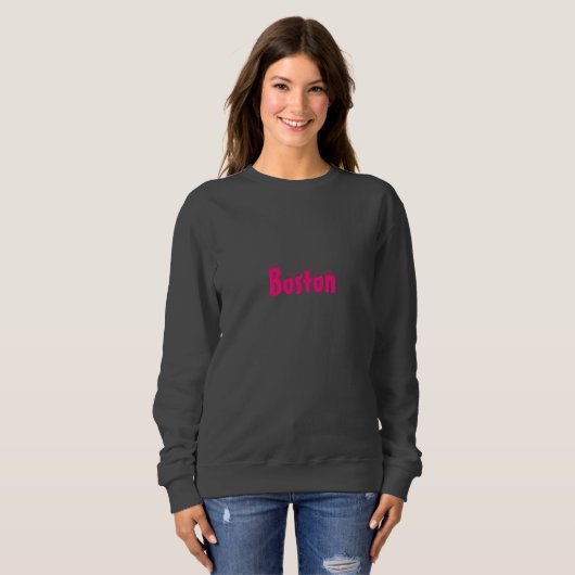 "Boston" sneeuw heet roze - Hoodies & Sweatshirt (Voorkant volledig)