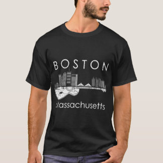 Boston Souvenir Mannen Massachusetts Gift Skyline  T-shirt