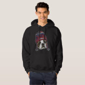 Boston Sports Terrier Red Beanie Hoodie (Voorkant volledig)