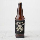  Boston St. Patrick's Day Irish Shamrock Bier Etiket (Voorkant)