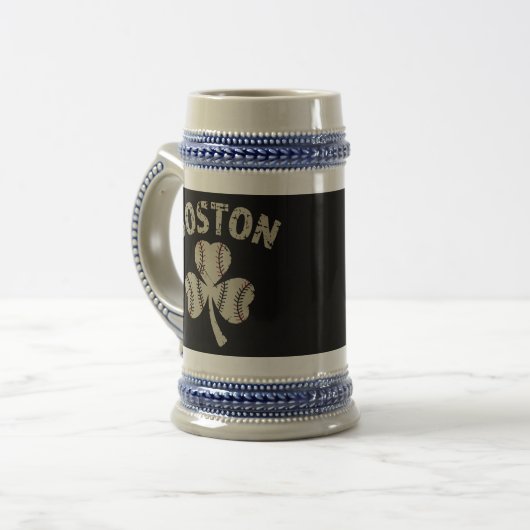  Boston St. Patrick's Day Irish Shamrock Bierpul (Voorkant links)