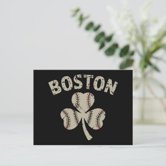  Boston St. Patrick's Day Irish Shamrock Briefkaart (Staand voorkant)