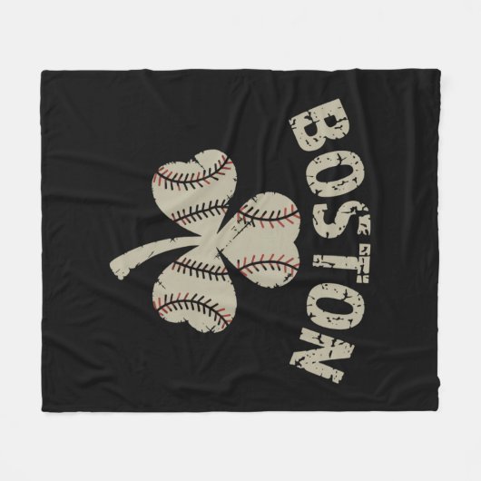  Boston St. Patrick's Day Irish Shamrock Fleece Deken (Voorkant (Horizontaal))
