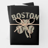 Boston St. Patrick's Day Irish Shamrock Inpakpapier Vel (In situ)