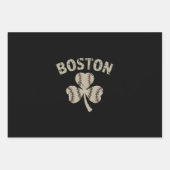 Boston St. Patrick's Day Irish Shamrock Inpakpapier Vel (Voorkant)
