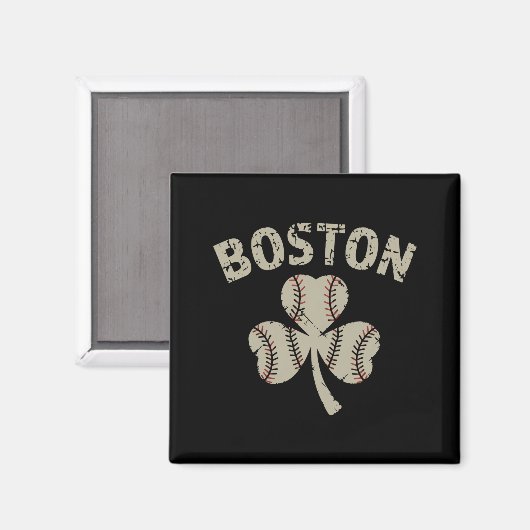 Boston St. Patrick's Day Irish Shamrock Magneet (Voorkant / Achterkant)