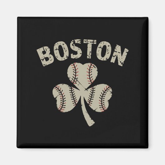 Boston St. Patrick's Day Irish Shamrock Magneet (Voorkant)