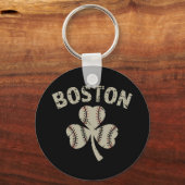  Boston St. Patrick's Day Irish Shamrock Sleutelhanger (Voorkant)