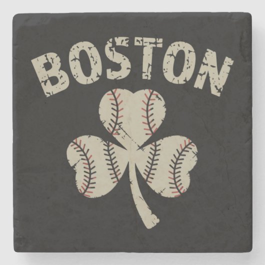 Boston St. Patrick's Day Irish Shamrock Stenen Onderzetter (Voorkant)
