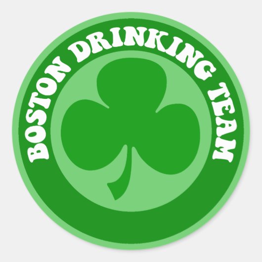 Boston St Patrick's Day Ronde Sticker (Voorkant)