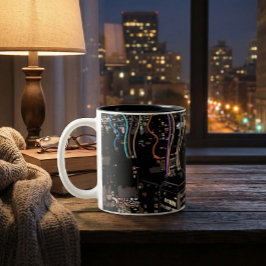 Boston Stad Licht Tweekleurige Koffiemok