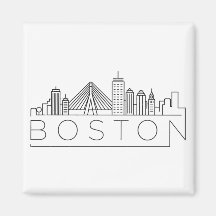 Boston Stadssilhouet, Boston Ma Silhouet