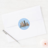 Boston Stadssilhouet, boston ma silhouet Ronde Sticker (Envelop)