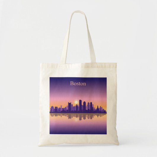 Boston Stadssilhouet, boston ma silhouet Tote Bag (Voorkant)