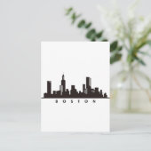 Boston Stadssilhouet, boston ma skyline Briefkaart (Staand voorkant)