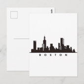 Boston Stadssilhouet, boston ma skyline Briefkaart (Voorkant / Achterkant)