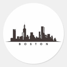 Boston Stadssilhouet, boston ma skyline
