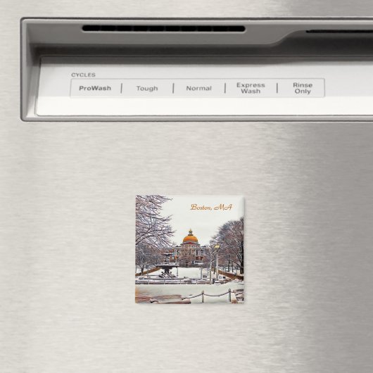 Boston State House in Winter 9870 Magneet (Insitu (Vaatwasser))