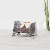 Boston State House in Winter Kaart (Voorkant)