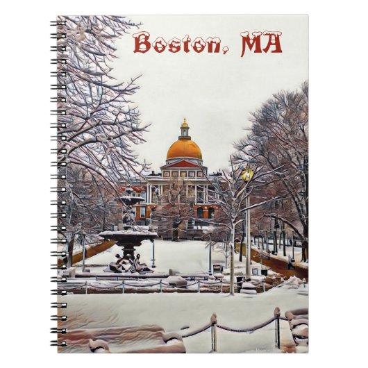 Boston State House in Winter Notitieboek (Voorkant)