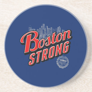 Boston Sterk in rood en blauw deeg Zandsteen Onderzetter