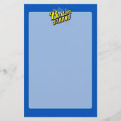 Boston sterk op een blauw decor briefpapier (Voorkant)