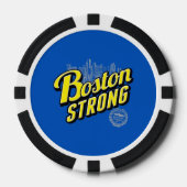 Boston sterk op een blauw decor pokerchips (Voorkant)