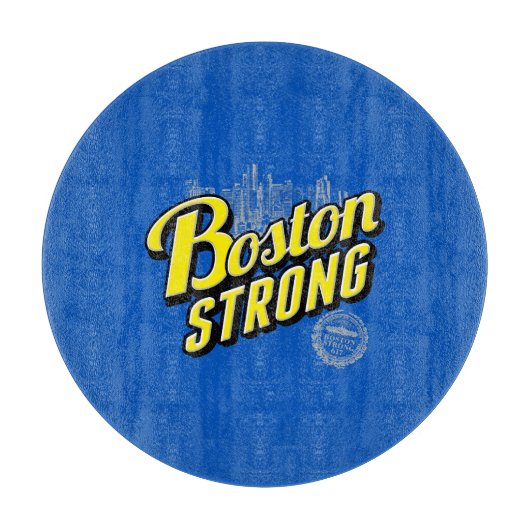 Boston sterk op een blauw decor snijplank (Voorkant)