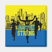 Boston sterke geest silhouetten magneet (Voorkant)