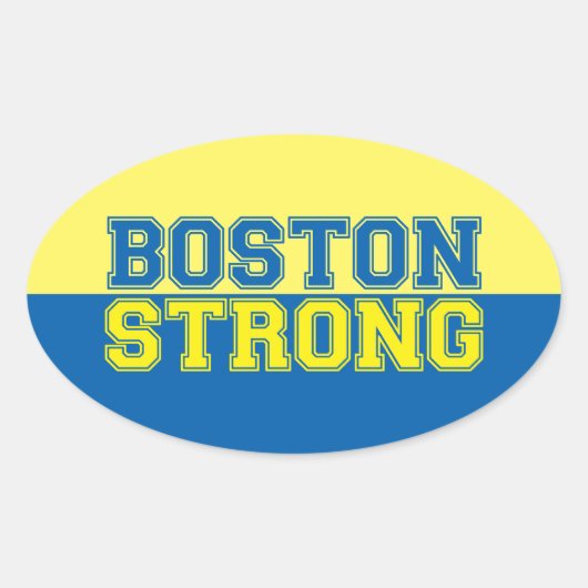 Boston Sterke grafische stijl Ovale Sticker (Voorkant)