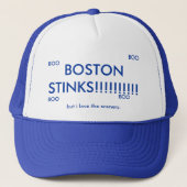 BOSTON STINKS!!!!!!!!!, maar ik hou van het landsc Trucker Pet (Voorkant)