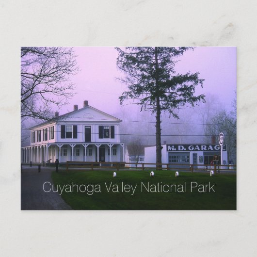 Boston Store, M. D. Garage, Nationaal Park Cuyahog Briefkaart (Voorkant)