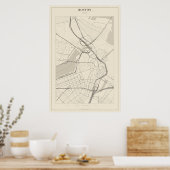 Boston Straatkaart Poster (Keuken)