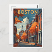 Boston Street Briefkaart (Voorkant / Achterkant)