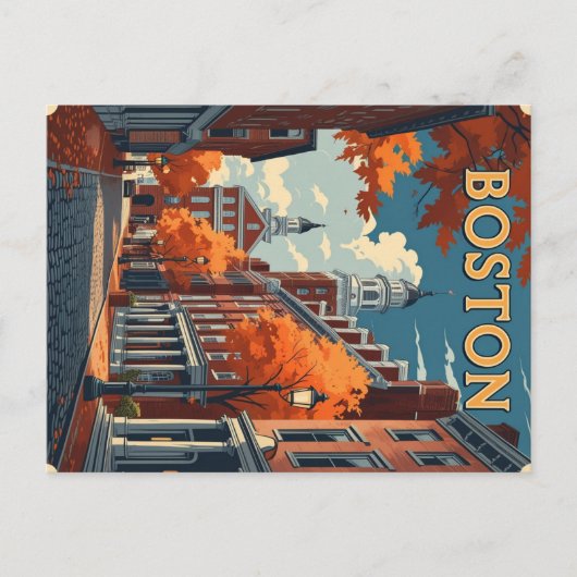 Boston Street Briefkaart (Voorkant)