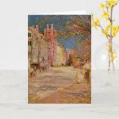 Boston Street Scene - Edward Mitchell Banister Kaart (Gele Bloem)