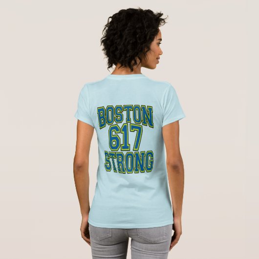 Boston STRONG 617 Typografie T-shirt (Achterkant volledig)